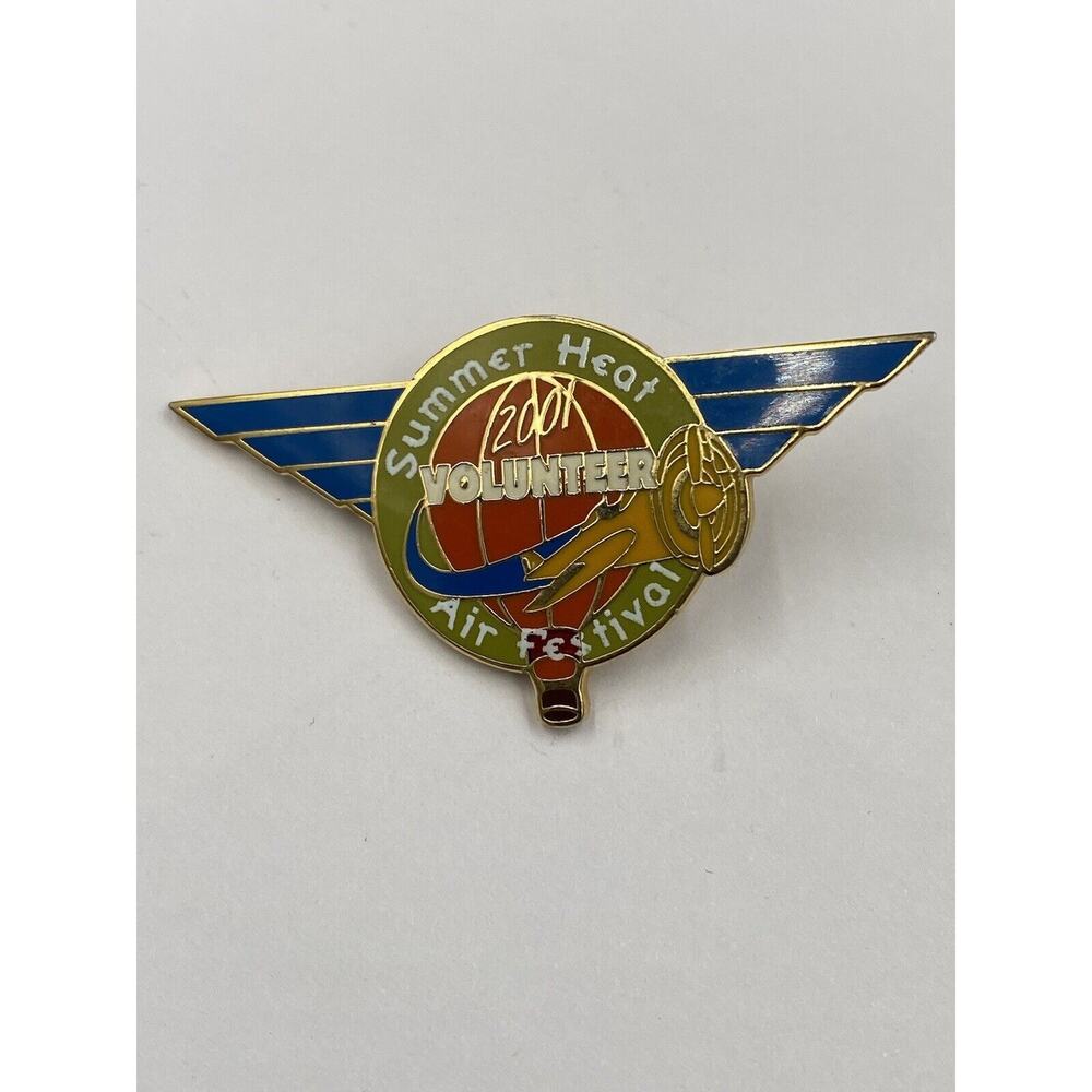 Vintage 2001 Summer Heat Air Festival Lapel Pin Brooch‎